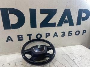 Pулевое колесо (кожа) 3T0419091G Skoda Octavia II рест